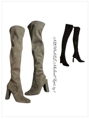 New Michael Kors Women's Over The Knee Boots Stretch Faux Suede Sz 7